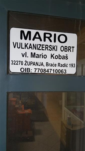 Mario vulkanizerski obrt, vl. mario kobaš 2