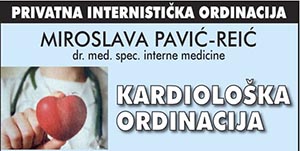 PRIVATNA INTERNISTIČKA ORDINACIJA MIROSLAVA PAVIĆ REIĆ, dr.med.spec.interne medicine, subspecijalist kardiolog cover