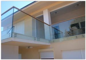 CETINJA d.o.o. ARS GALERIJA STAINLESS STEEL RAILINGS WITH GLASS (TEMPERED OR LAMISTAL GLASS)