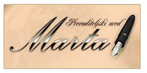 PREVODITELJSKI URED MARTA, VL. LIDIJA-MARTA KOZLOVAC, prof. TRANSLATION OF PROFESSIONAL TEXTS